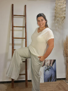 Pantaló gris perla