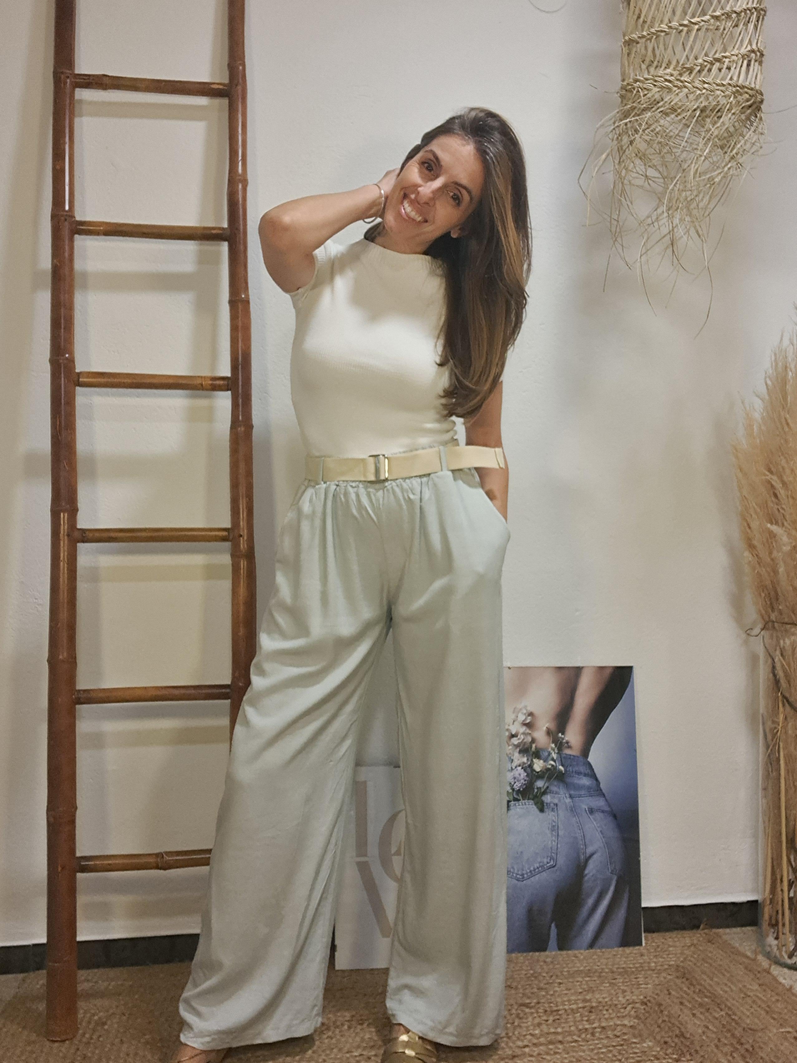 Pantaló gris perla