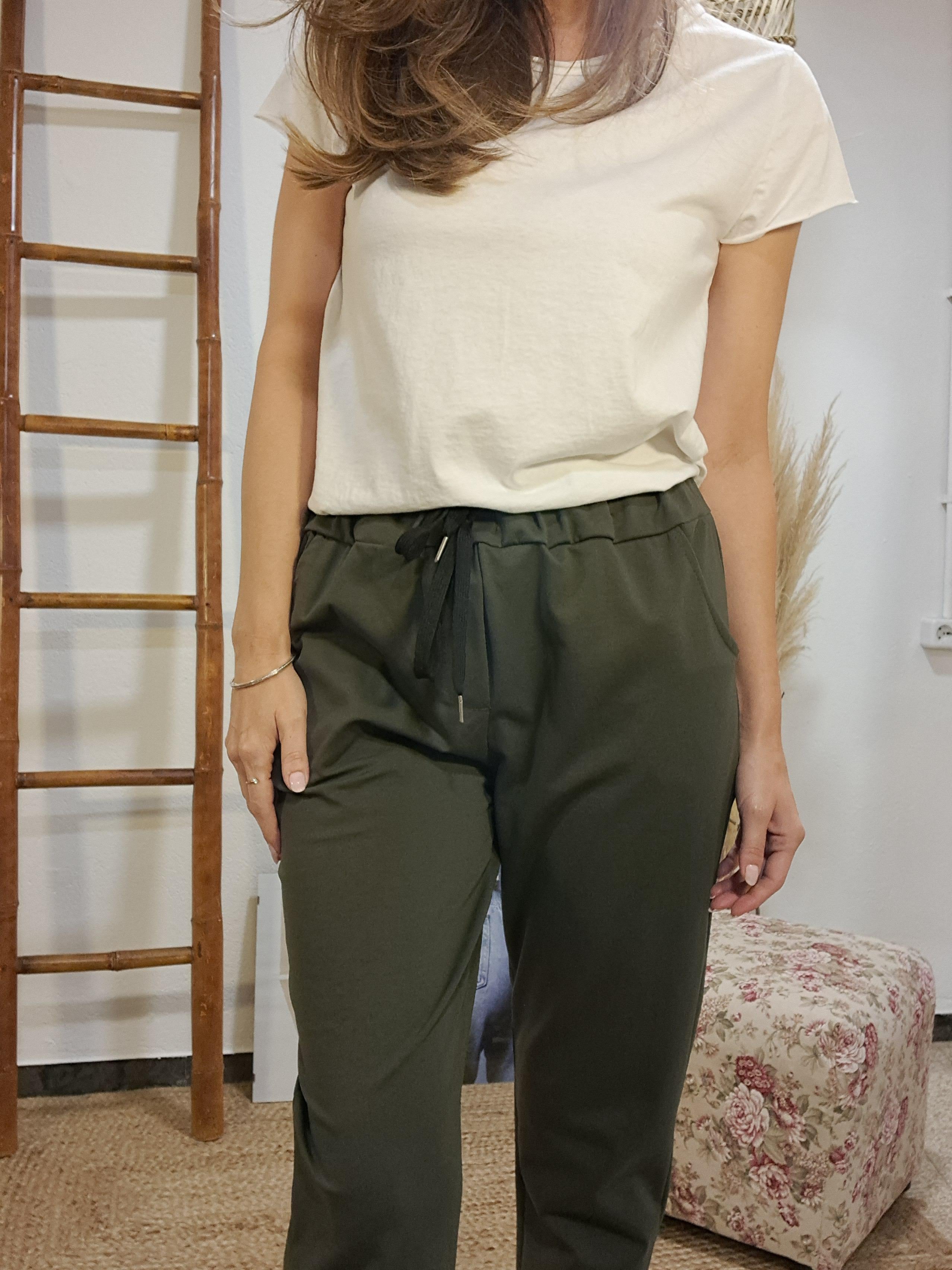 Pantaló comfy caqui