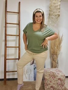 Pantaló comfy crema