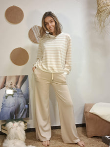 Pantalons crema goma