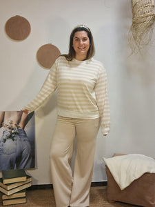 Pantalons crema goma