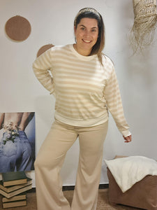 Pantalons crema goma