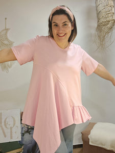 Samarreta volant rosa