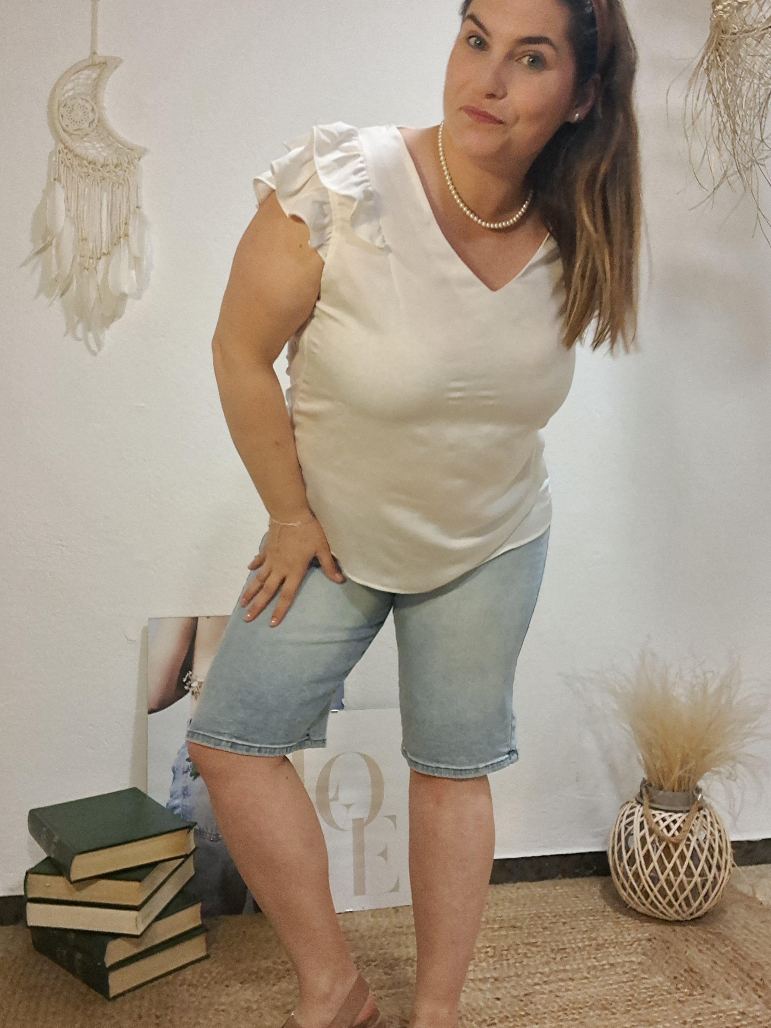 Samarreta setinada blanca