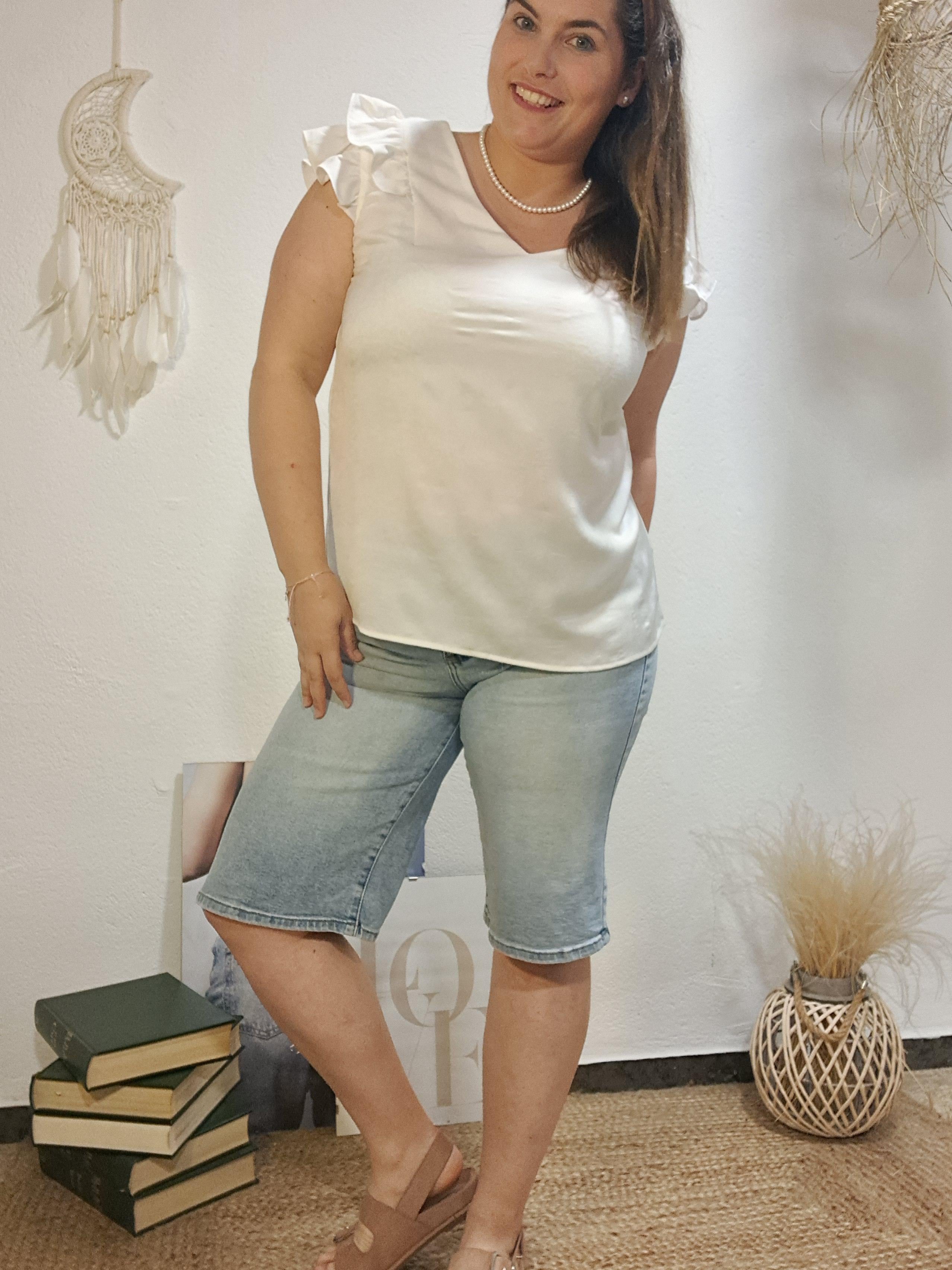 Samarreta setinada blanca