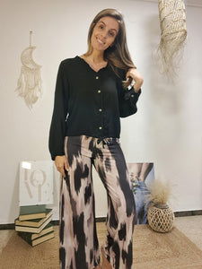 Pantaló estampat negre