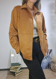 Jaqueta antelina camel