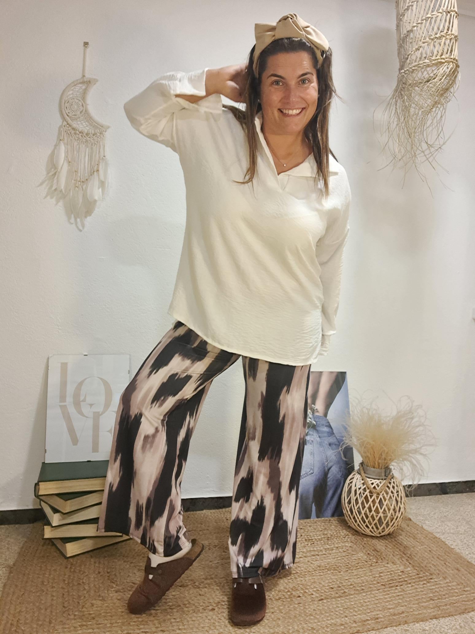 Pantaló estampat negre