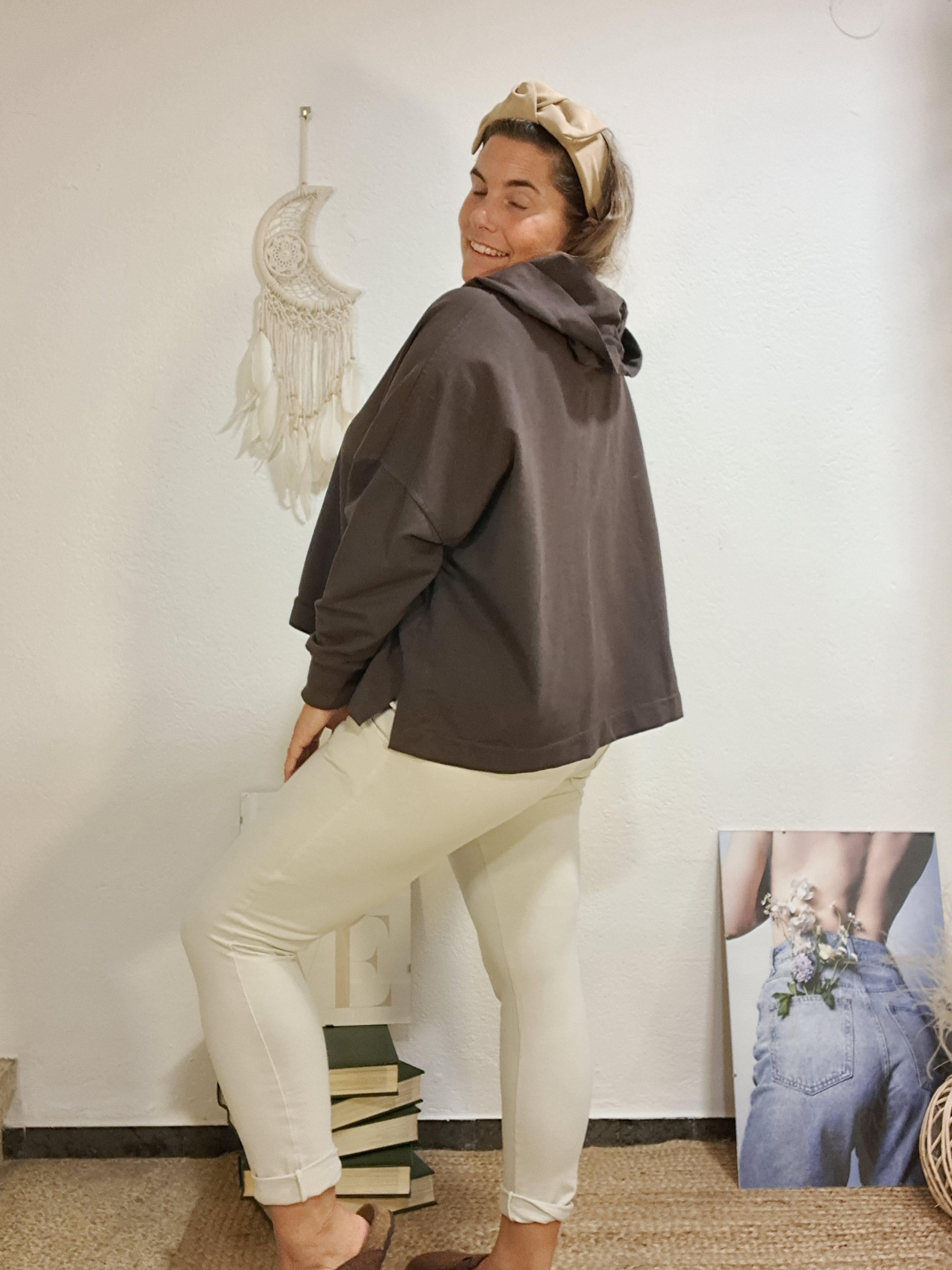 Pantaló comfy crema