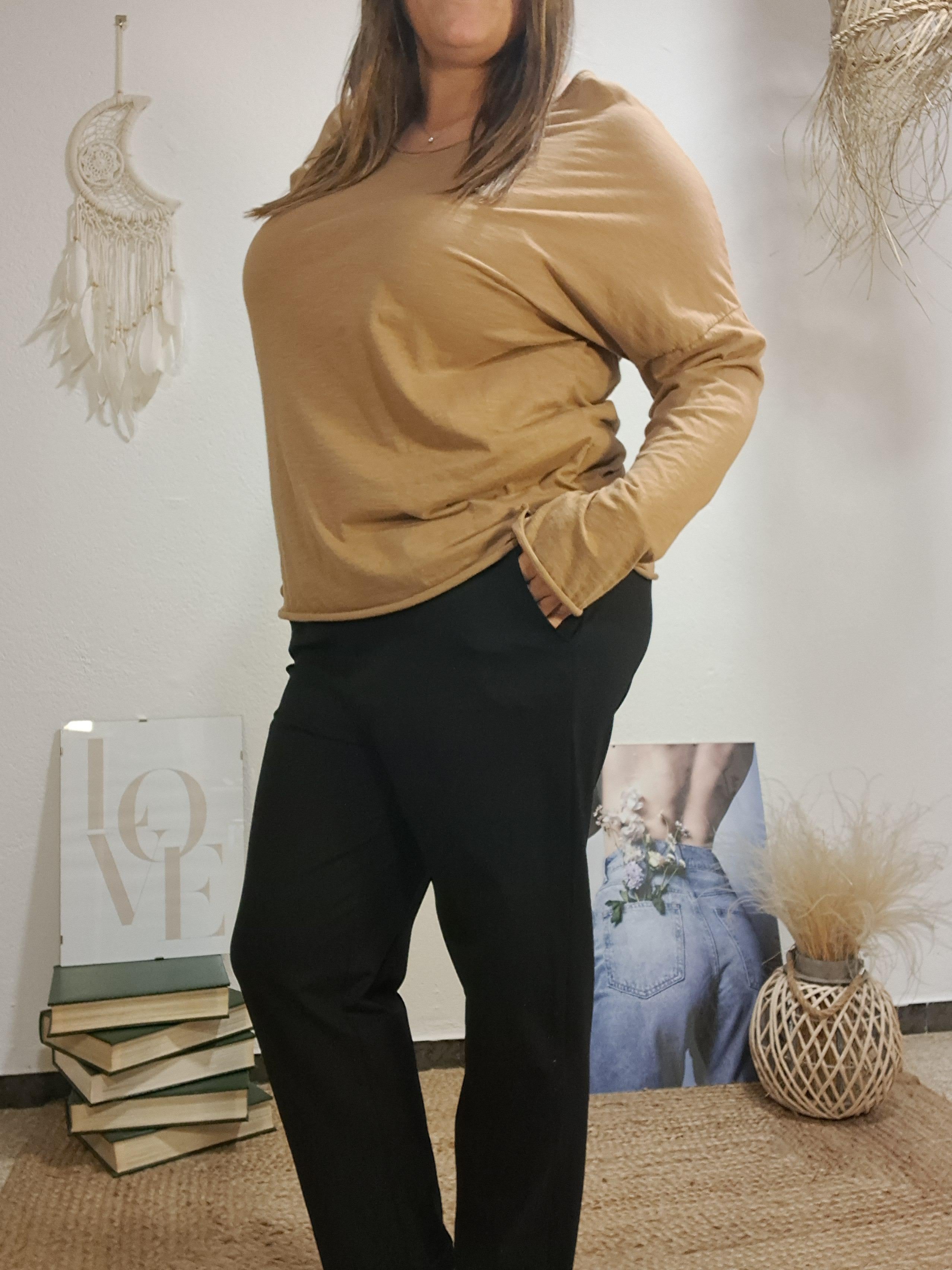 Pantaló curvy negre