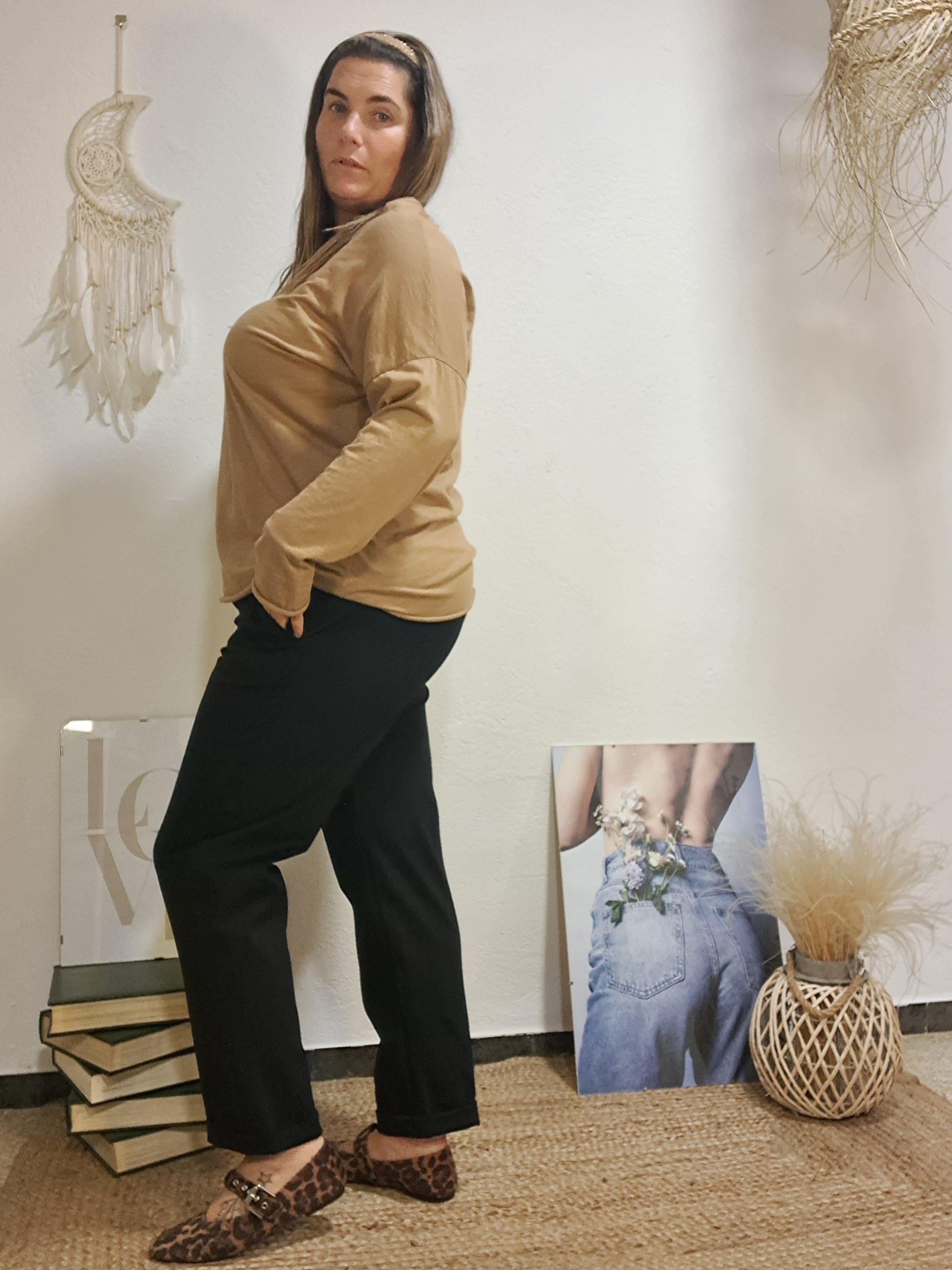 Pantaló curvy negre