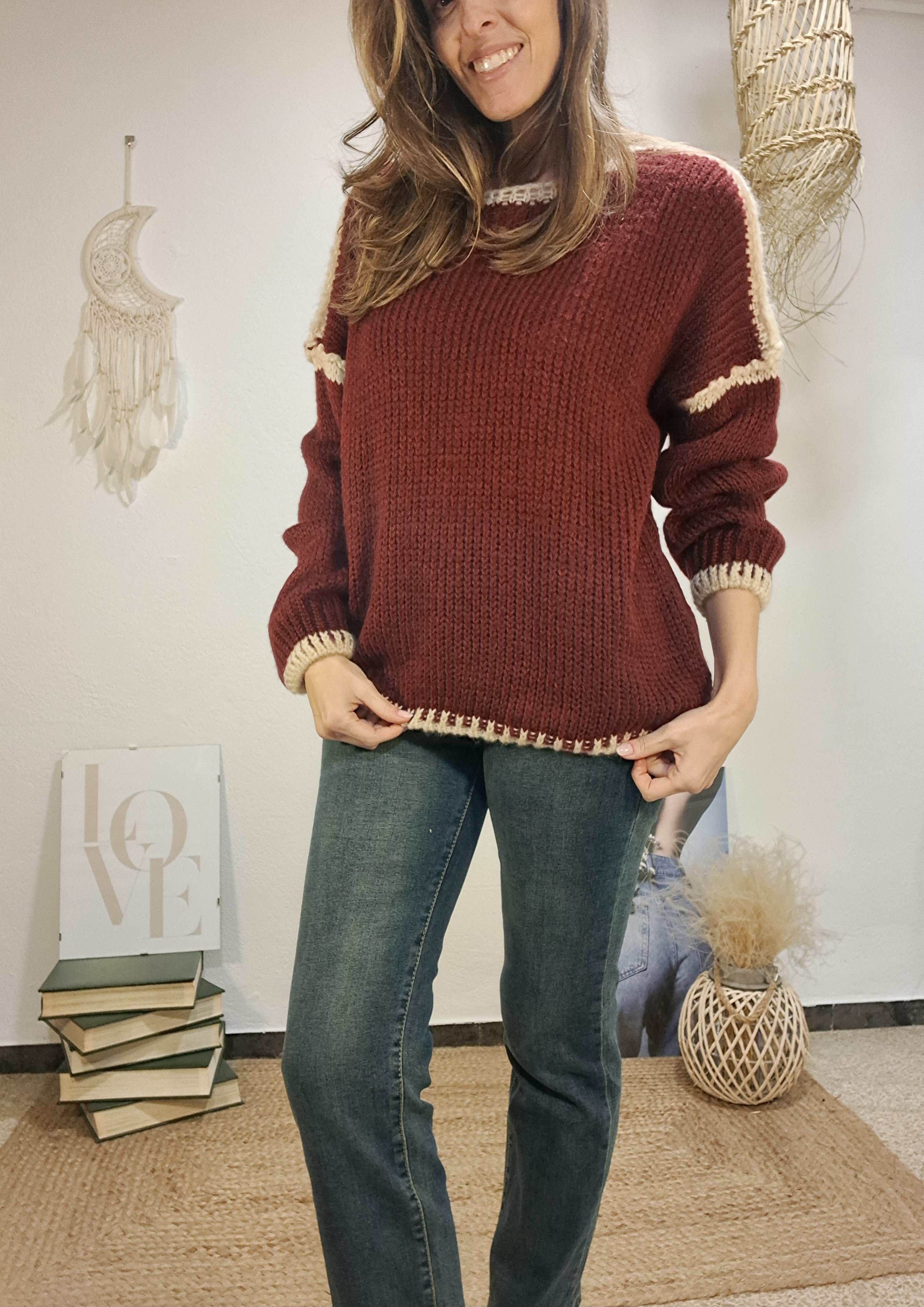 Jersei vi rivets crema