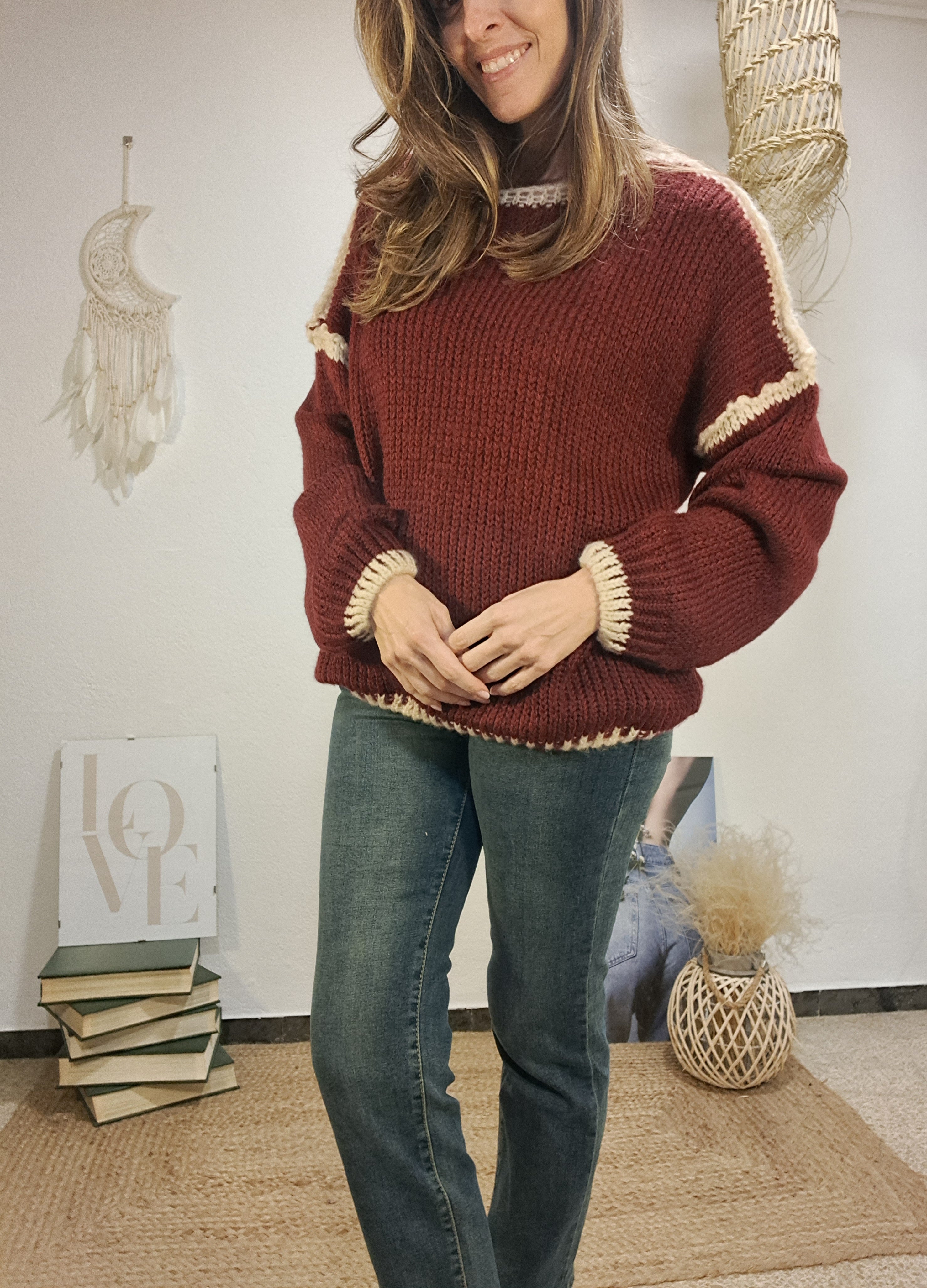 Jersei vi rivets crema