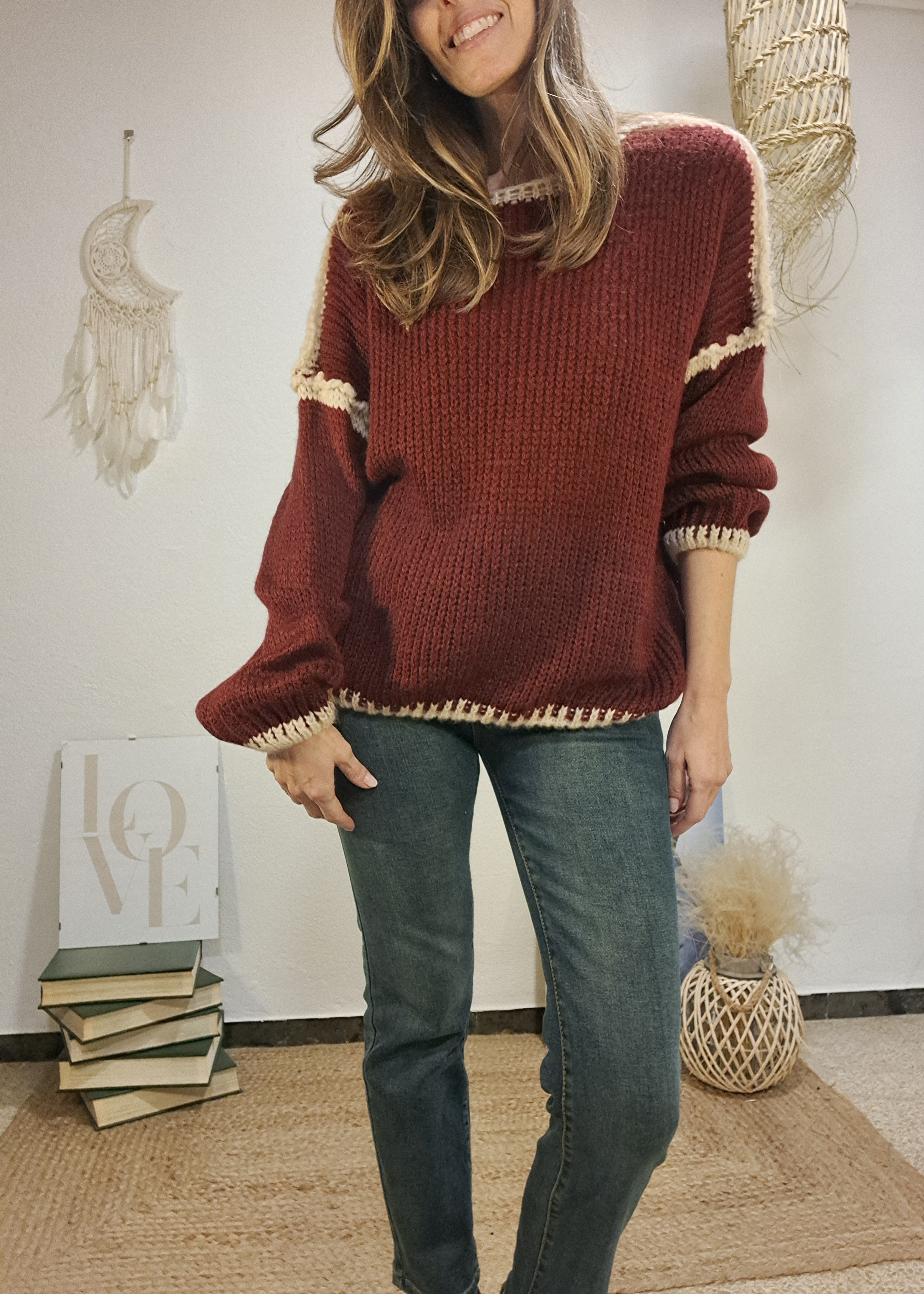 Jersei vi rivets crema