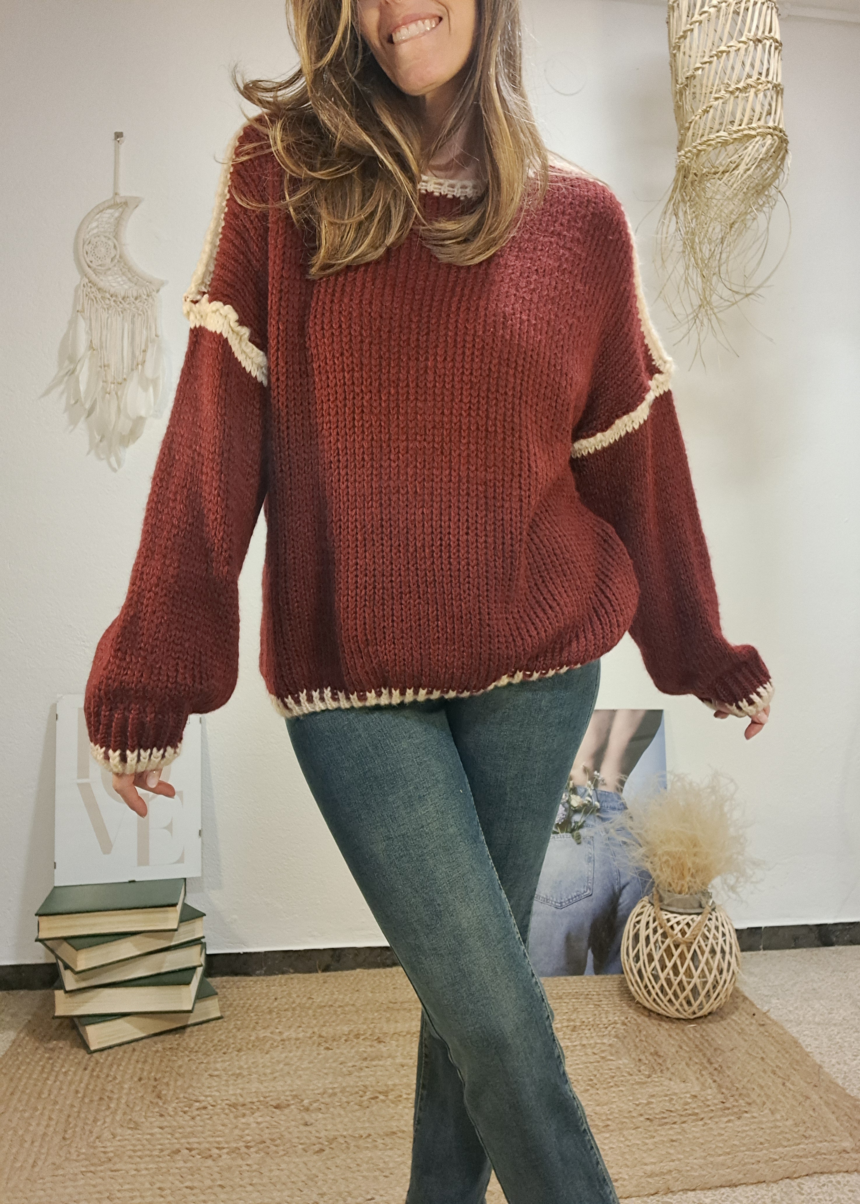 Jersei vi rivets crema