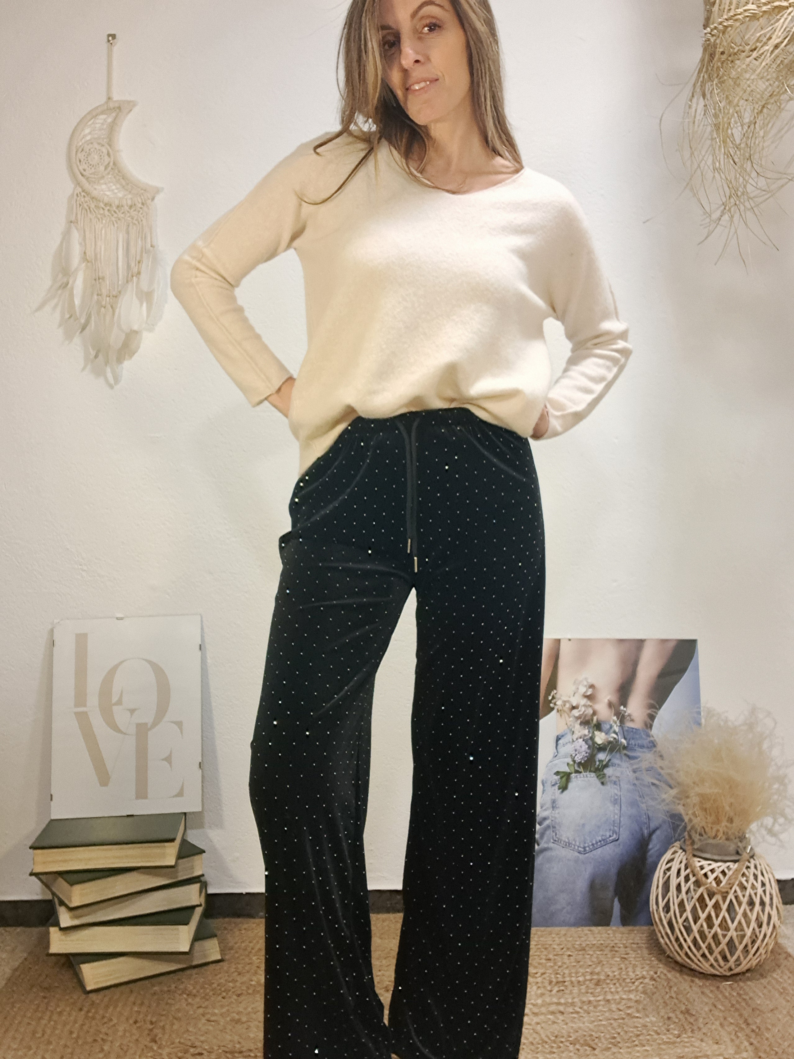 Pantaló brilli negre