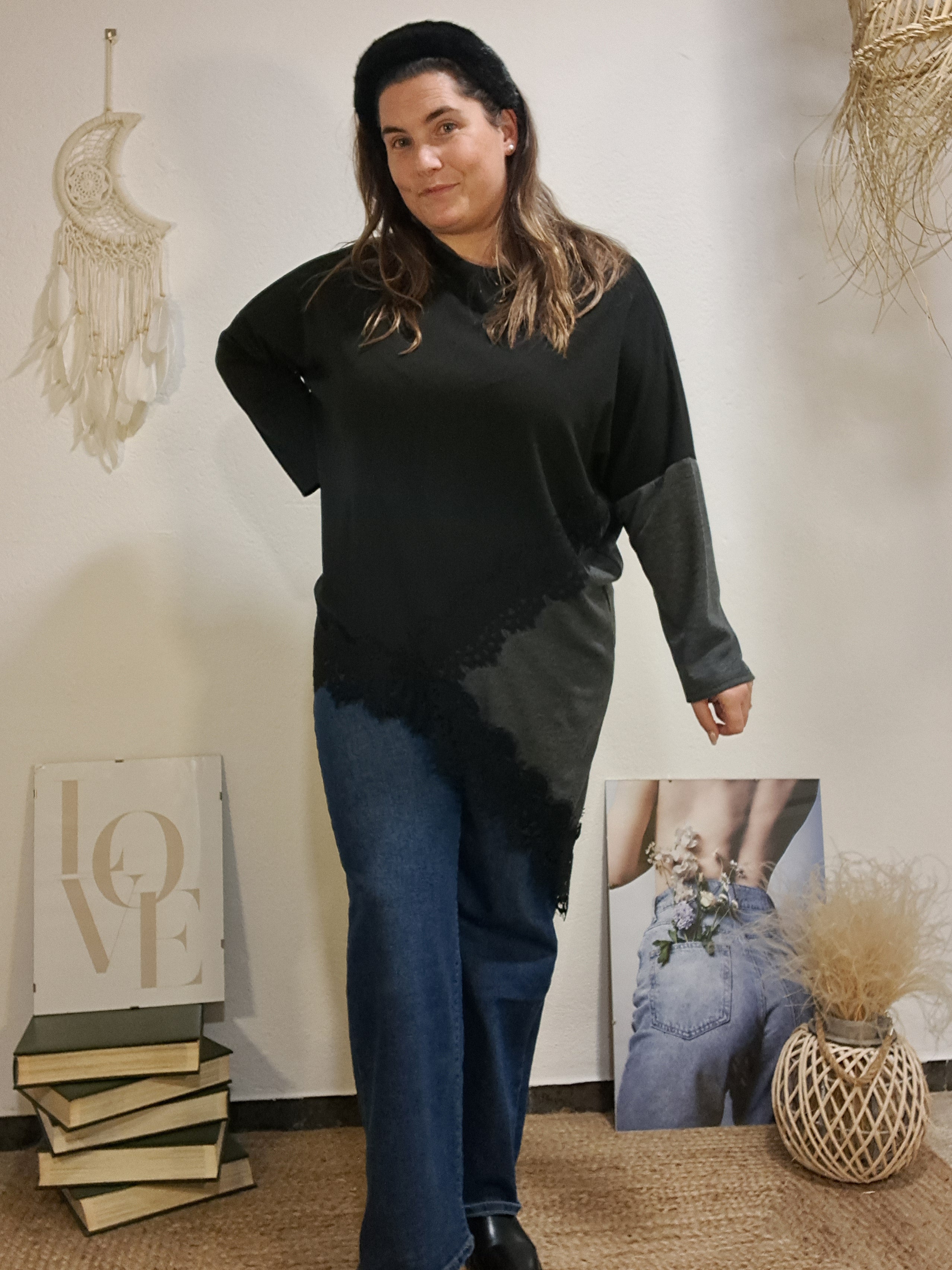 Samarreta asimètrica negra