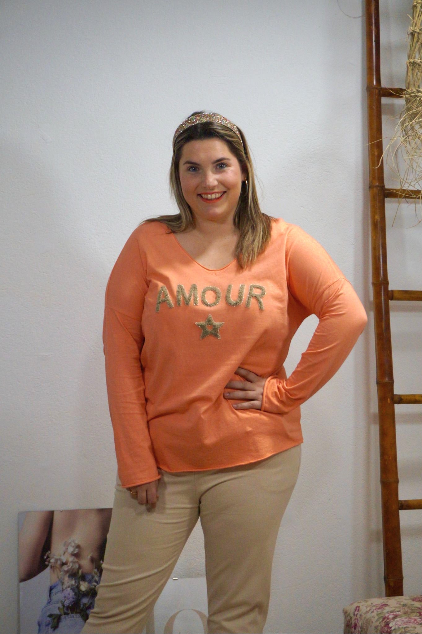 Samarreta amour peach